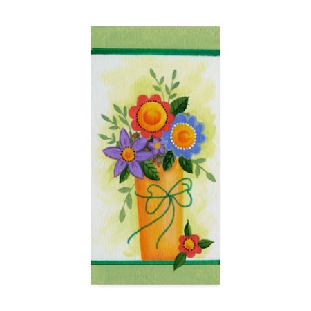 Beverly Johnston 'Flower Pot Centered' Canvas Art,12x24